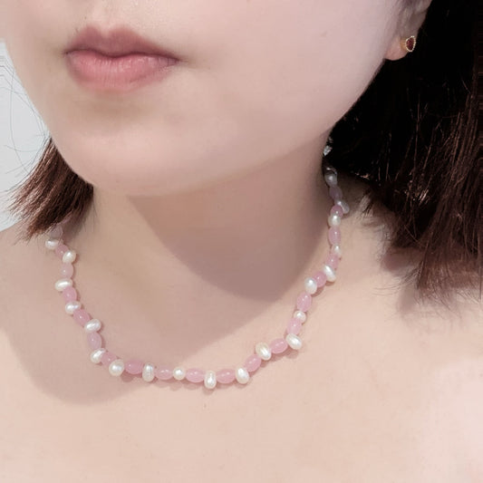 Princess Dreams Pink Pearl Necklace