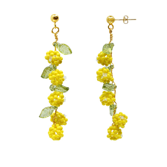 Golden Berry Beads earrings