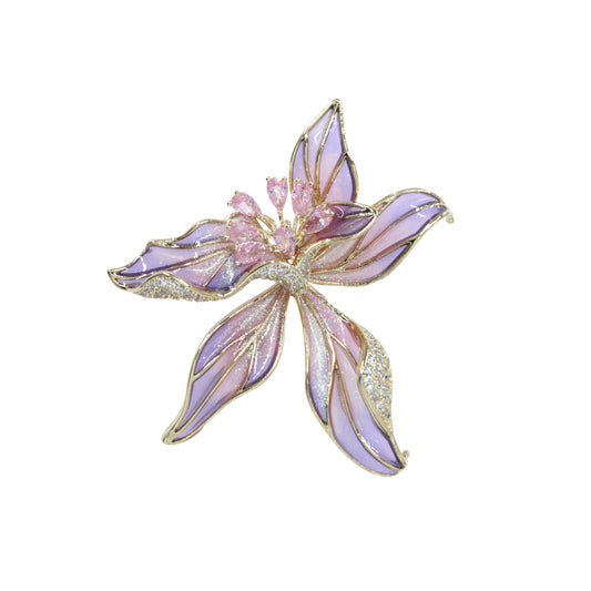 Iris Bloom Elegance Brooch