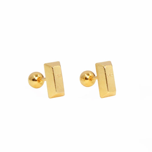 Golden Nugget Screwbacks Stud Earrings