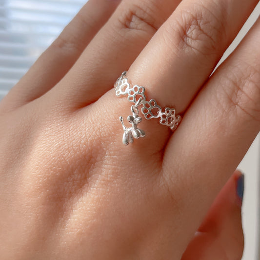 Silver Paw Open Ring