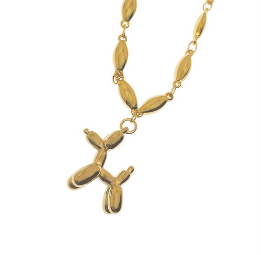 Balloon Poodle Gold Chain Bracelet