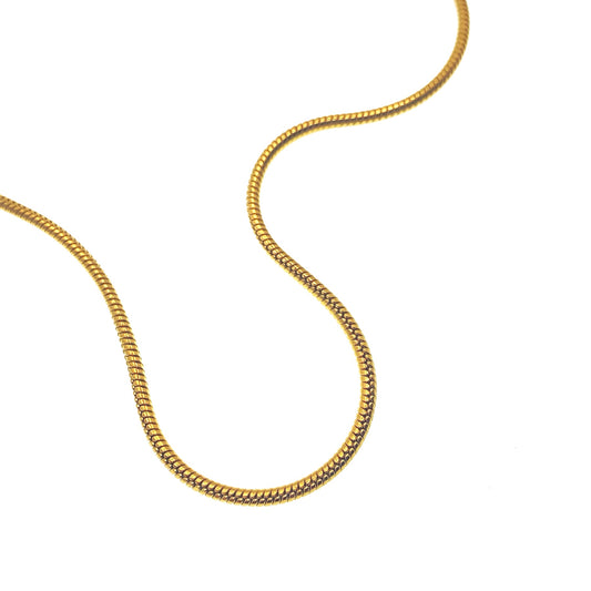 18k Gold Snake Bone Chain Necklace