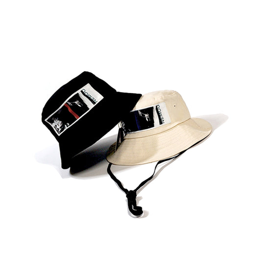 Patchwork Bucket Hat with drawstring