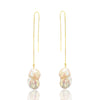 Dainty Baroque Pearl Silver Threader Earrings