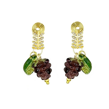 Eden's Berry Clip-on Earrings