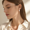 Lumière Perle Silver Ear Clips