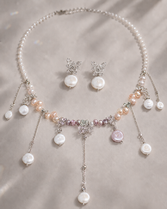 Rainbow Glow Pearl Earrings
