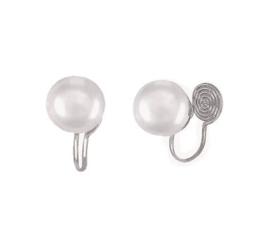 Lunar Pearl Clips Earrings