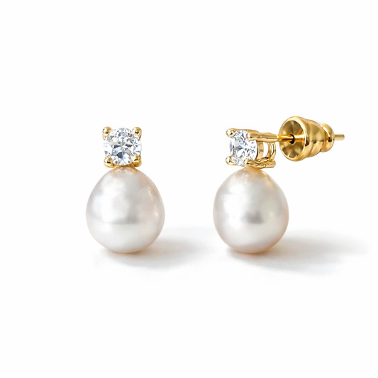 Lueur Solitaire Pearl Earrings