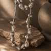 Silver Cord Baroque Pearl Necklace / Bracelet