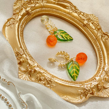 Tangerine Clip-on Earrings