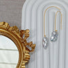 Dainty Baroque Pearl Silver Threader Earrings