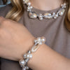 Silver Cord Baroque Pearl Necklace / Bracelet