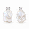 Gleaming Baroque Pearl Silver Earrings