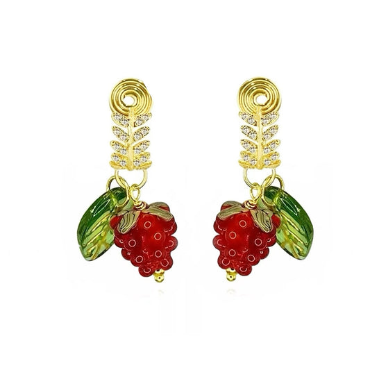 Eden's Berry Clip-on Earrings