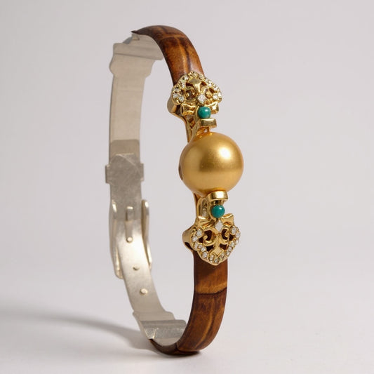 Gold Pearl Time Bracelet