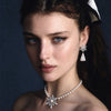 Fleur de Givre Pearl Drop Earrings