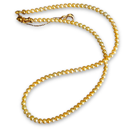 Soleil Golden Pearl Necklace – Petit