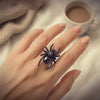 Mystic Spider Purple Pearl Ring