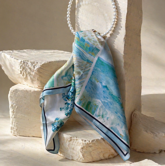 Azur Marée Silk Scarf