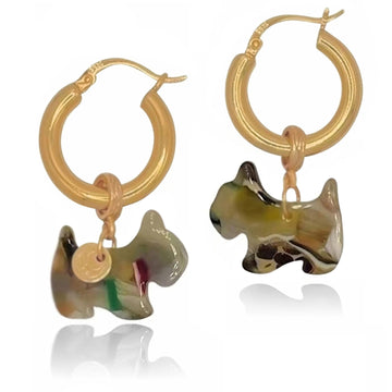 Welsh Corgi Hoop Earrings