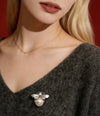 Sovereign Pearl Bee Brooch
