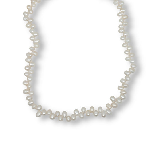 Irregular Beaded Pearl Necklace