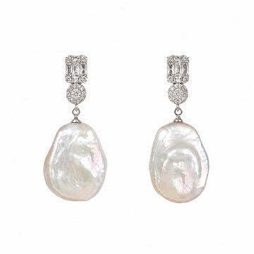 Shining Baroque Pearl Earrings