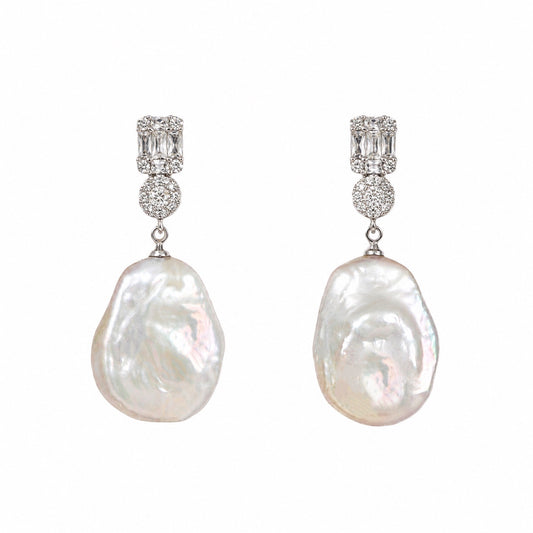 Shining Baroque Pearl Earrings