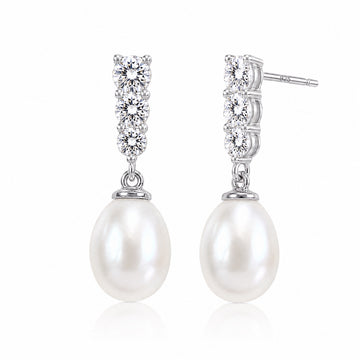 Givre Drop Pearl Earrings