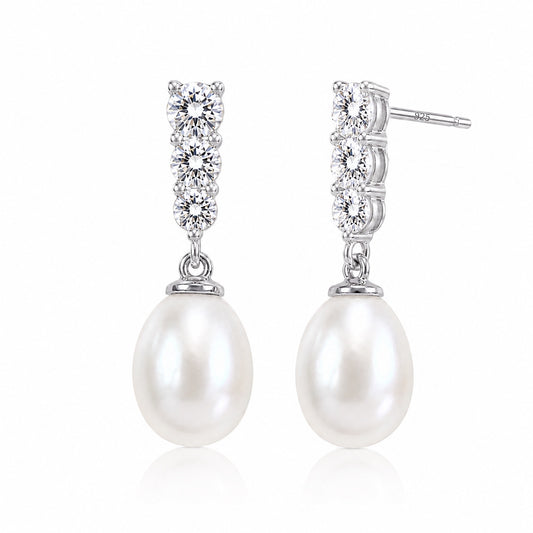 Givre Drop Pearl Earrings
