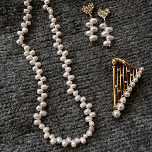 Irregular Beaded Pearl Necklace