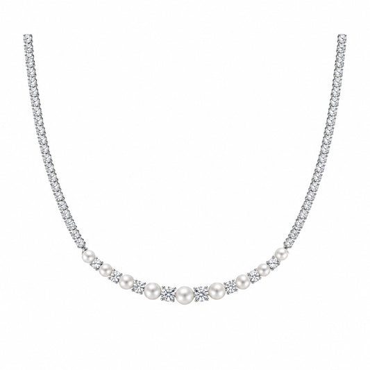 Celeste Pearl Tennis Necklace