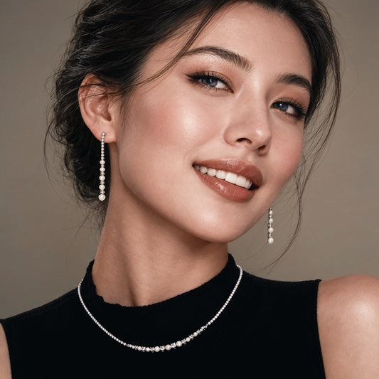 Celeste Pearl Tennis Necklace