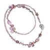 Opulent Rose Petal Pearl Cascade Necklace