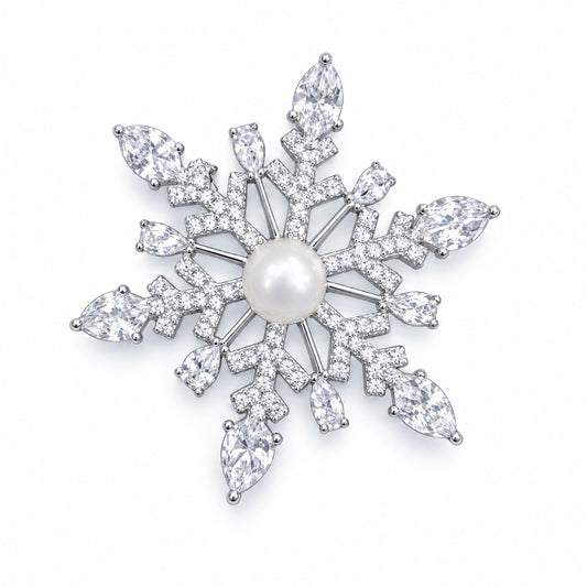 Fleur de Givre Pearl Brooch Pendant