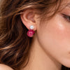Baie Rose Tourmaline Pearl Earrings