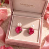 Baie Rose Tourmaline Pearl Earrings