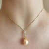 Golden Glow Baroque Pearl Necklace