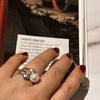 Refined Grey Pearl Ring