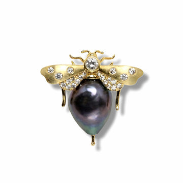 Sovereign Pearl Bee Brooch