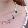 Hearts Zircon Pearl Necklace