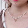 Hearts Zircon Pearl Necklace