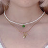 Hearts Zircon Pearl Necklace