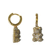Golden Bear Hoops Earrings