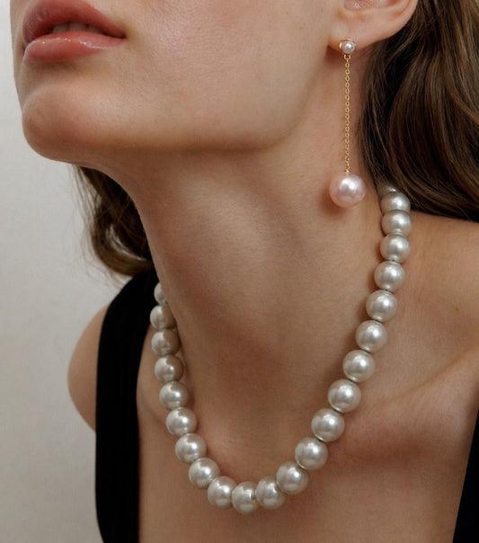 Opera Rose Pearl Earrings