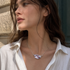 Lune Mauve Pearl Necklace