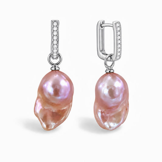 Lune Mauve Pearl Earrings