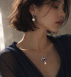 Royal Blue Pearl Earrings